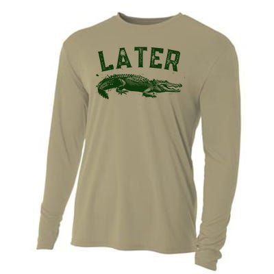 Later Gator Funny Alligator Cooling Performance Long Sleeve Crew