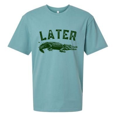 Later Gator Funny Alligator Sueded Cloud Jersey T-Shirt