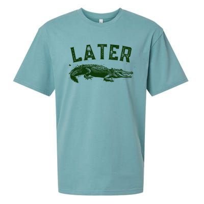 Later Gator Funny Alligator Sueded Cloud Jersey T-Shirt