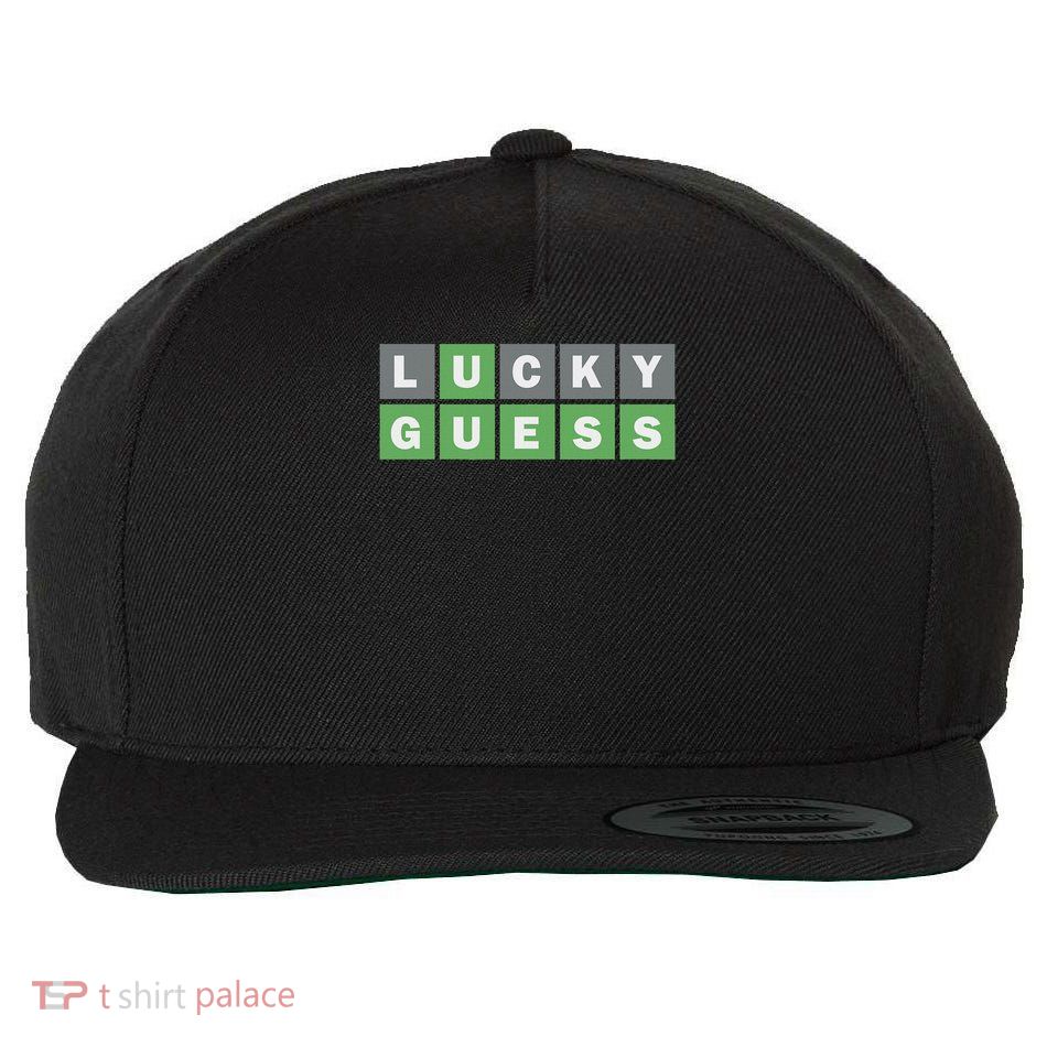 Lucky Guess, Five Letter Word Guessing Game, Fun Word Puzzle Wool Snapback Cap