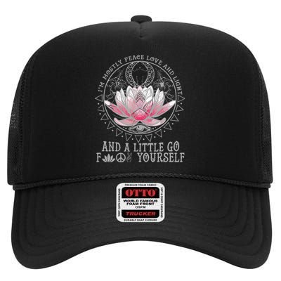 Little Go F Yourself Lotus High Crown Mesh Back Trucker Hat