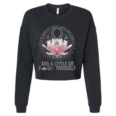 Little Go F Yourself Lotus Cropped Pullover Crew