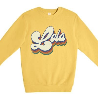 Lola Gifts For Grandma Retro Vintage Mother's Day Lola Premium Crewneck Sweatshirt