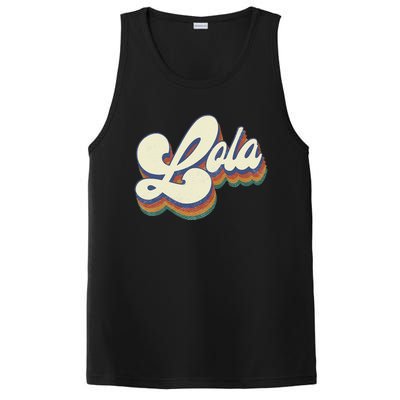 Lola Gifts For Grandma Retro Vintage Mother's Day Lola PosiCharge Competitor Tank