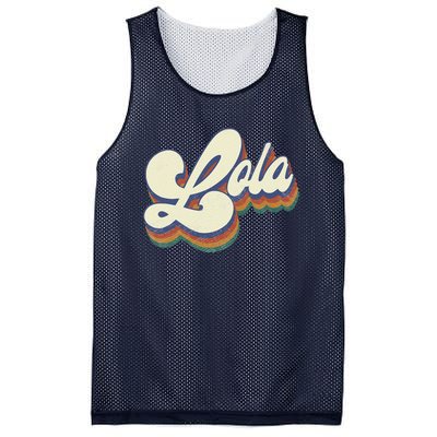 Lola Gifts For Grandma Retro Vintage Mother's Day Lola Mesh Reversible Basketball Jersey Tank