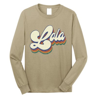 Lola Gifts For Grandma Retro Vintage Mother's Day Lola Long Sleeve Shirt