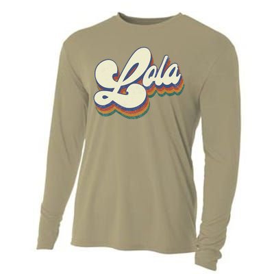 Lola Gifts For Grandma Retro Vintage Mother's Day Lola Cooling Performance Long Sleeve Crew