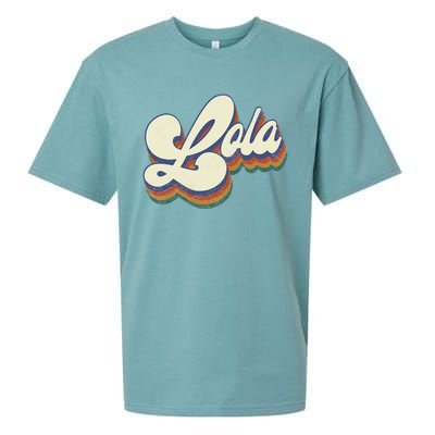 Lola Gifts For Grandma Retro Vintage Mother's Day Lola Sueded Cloud Jersey T-Shirt