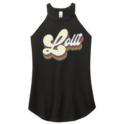 Lolli Gifts For Grandma Retro Vintage MotherS Day Lolli Women’s Perfect Tri Rocker Tank