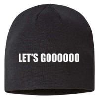 Let's Go  Funny Gamer Team Sports ESports Online Battle  Sustainable Beanie