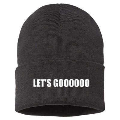 Let's Go  Funny Gamer Team Sports ESports Online Battle  Sustainable Knit Beanie