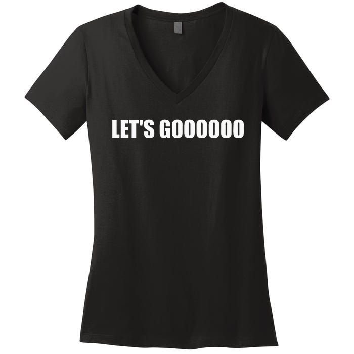 Let's Go  Funny Gamer Team Sports ESports Online Battle  Women's V-Neck T-Shirt