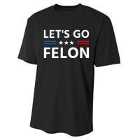 LetS Go Felon Voting For The Convicted Felon Funny 2024 Performance Sprint T-Shirt