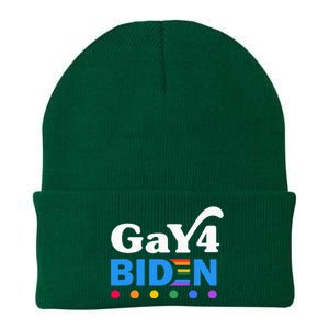 Lgbtq Gay For Biden Lgbt Biden Gay Supporter Knit Cap Winter Beanie