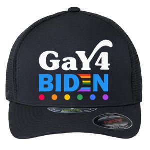 Lgbtq Gay For Biden Lgbt Biden Gay Supporter Flexfit Unipanel Trucker Cap