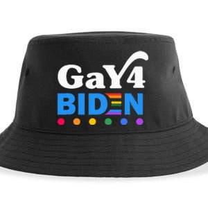 Lgbtq Gay For Biden Lgbt Biden Gay Supporter Sustainable Bucket Hat