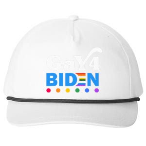 Lgbtq Gay For Biden Lgbt Biden Gay Supporter Snapback Five-Panel Rope Hat