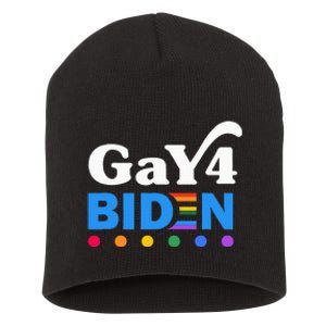 Lgbtq Gay For Biden Lgbt Biden Gay Supporter Short Acrylic Beanie