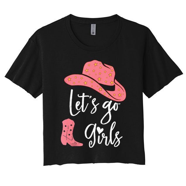Lets Go Funny Lets Go Lets Go Crop Top