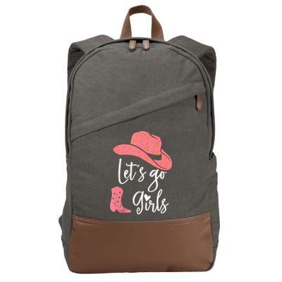 Lets Go Funny Lets Go Lets Go Cotton Canvas Backpack