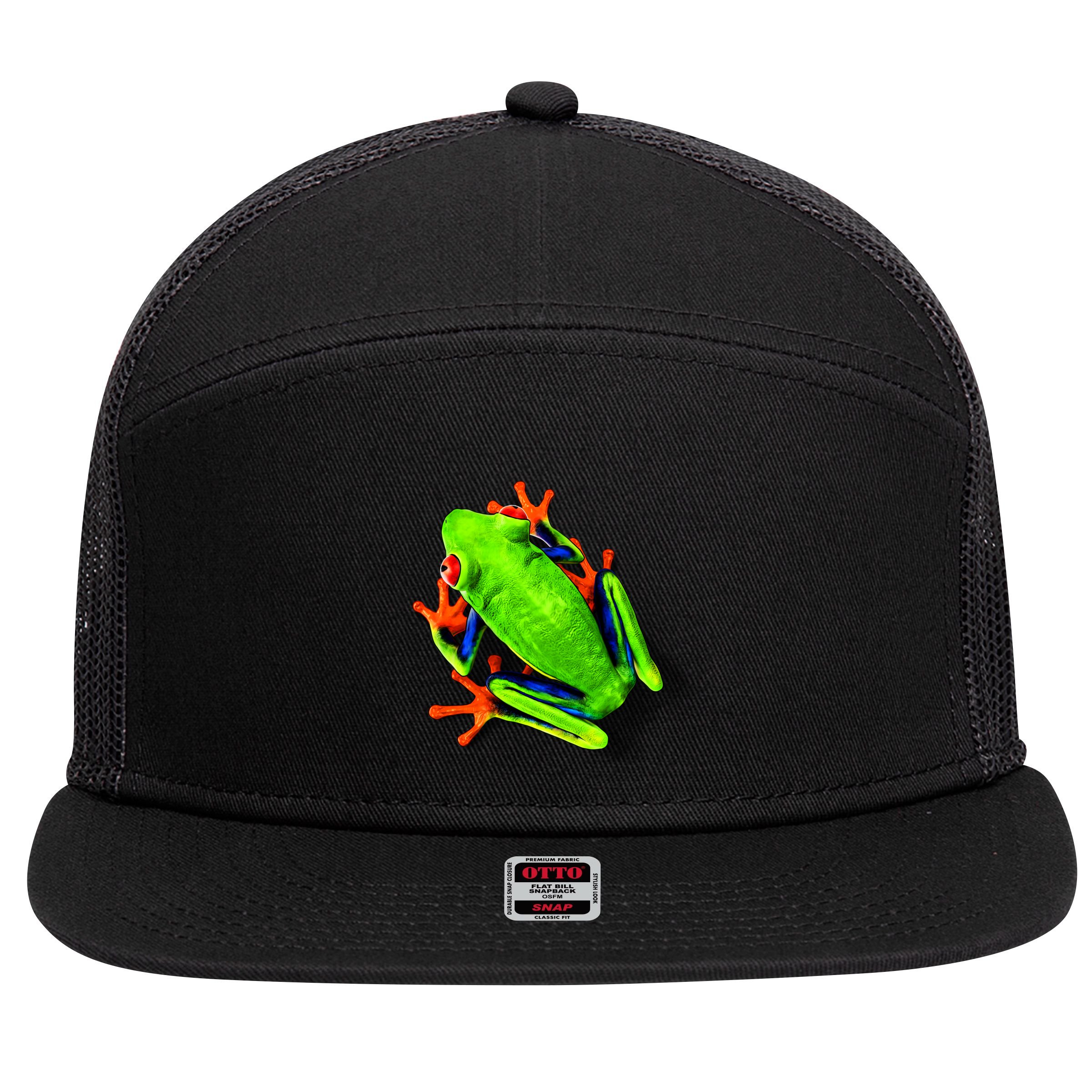 Little Green Frog 7 Panel Mesh Trucker Snapback Hat
