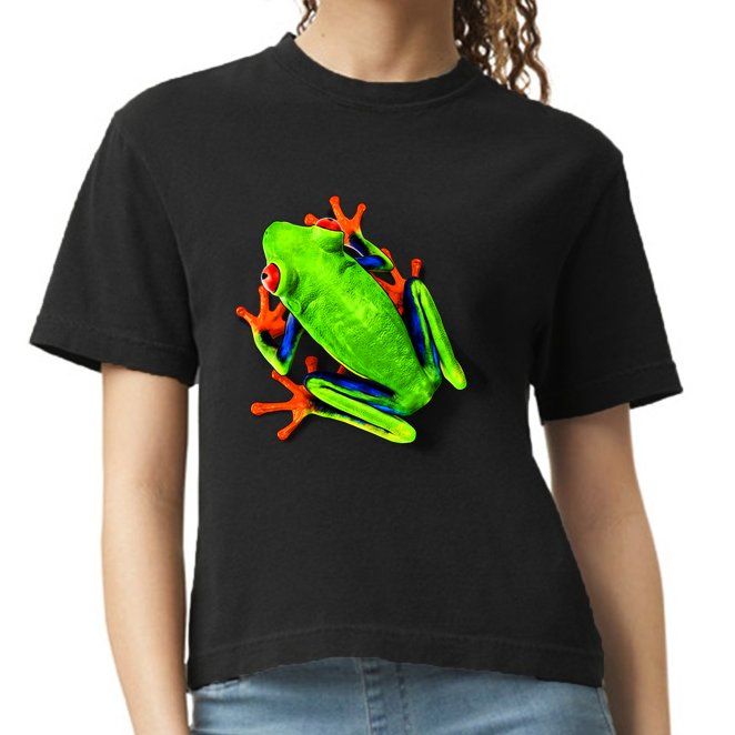 Little Green Frog Comfort Colors Boxy T-Shirt