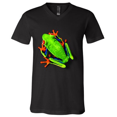 Little Green Frog V-Neck T-Shirt