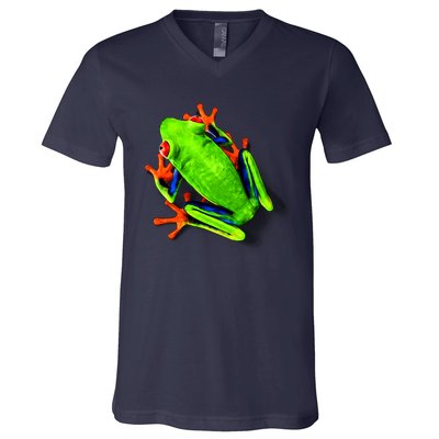 Little Green Frog V-Neck T-Shirt