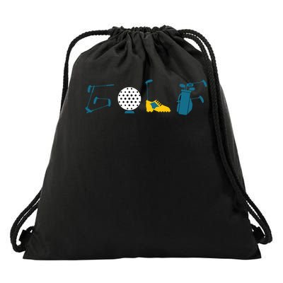 Love Golf Fun Golf Themed Gift Design Idea Cute Gift Drawstring Bag
