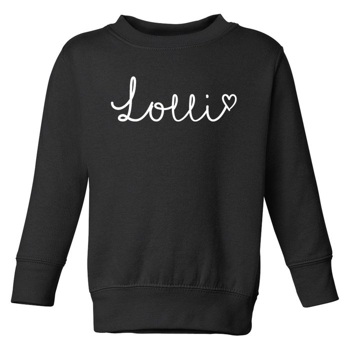 Lolli Gifts For Women Grandma Heart MotherS Day Lolli Toddler Sweatshirt