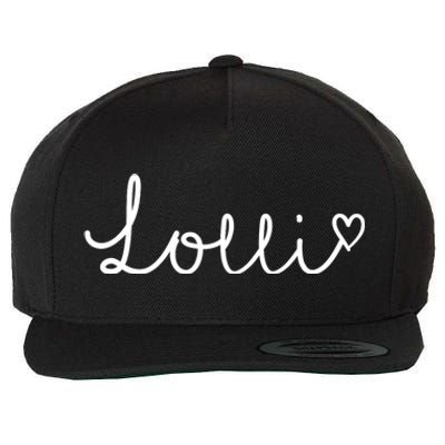 Lolli Gifts For Women Grandma Heart MotherS Day Lolli Wool Snapback Cap