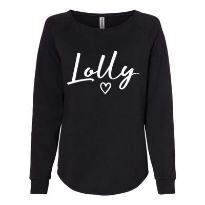 Lolly Gifts For Women Grandma Heart MotherS Day Lolly Womens California Wash Sweatshirt