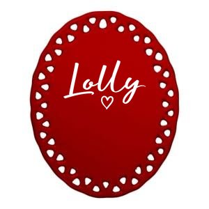 Lolly Gifts For Women Grandma Heart MotherS Day Lolly Ceramic Oval Ornament