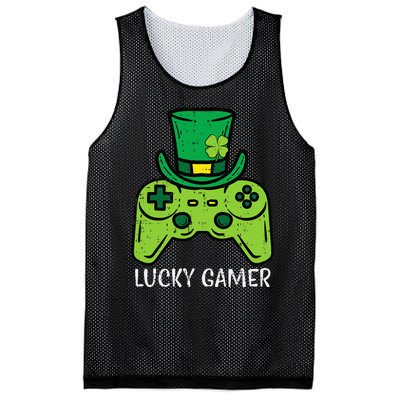 Lucky Gamer funny St Patrick's Day Gamer Mesh Reversible Basketball Jersey Tank