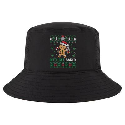 Lets Get Funny Baked Cookie Weed Ugly Xmas Sweater Cool Comfort Performance Bucket Hat