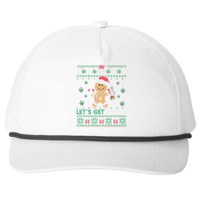 Lets Get Funny Baked Cookie Weed Ugly Xmas Sweater Snapback Five-Panel Rope Hat