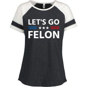 LetS Go Felon Voting For The Convicted Felon Funny 2024 Enza Ladies Jersey Colorblock Tee