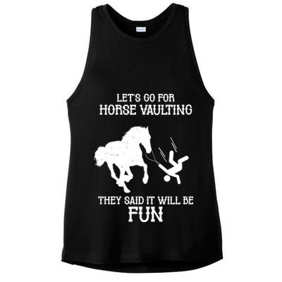 Let's Go For Horse Vaulting They Said It Will Be Fun Ladies PosiCharge Tri-Blend Wicking Tank