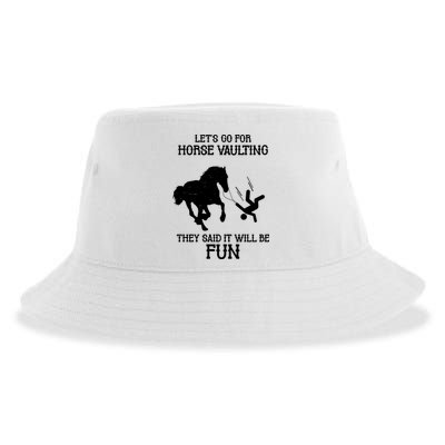 Let's Go For Horse Vaulting They Said It Will Be Fun Sustainable Bucket Hat