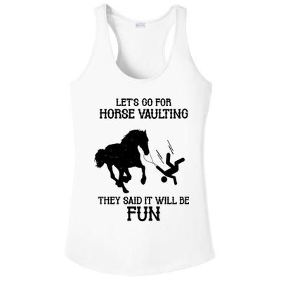 Let's Go For Horse Vaulting They Said It Will Be Fun Ladies PosiCharge Competitor Racerback Tank