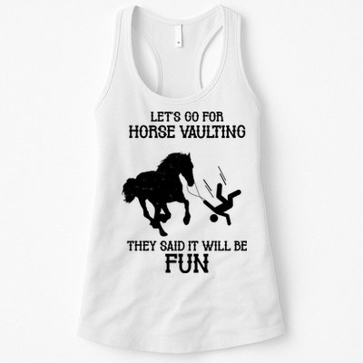 Let's Go For Horse Vaulting They Said It Will Be Fun Womens Tank Top