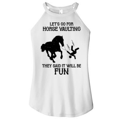 Let's Go For Horse Vaulting They Said It Will Be Fun Women's Perfect Tri Rocker Tank