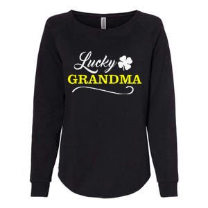 LUCKY GRANDMA Fun Family Saint Patrick's Day Holiday Womens California Wash Sweatshirt