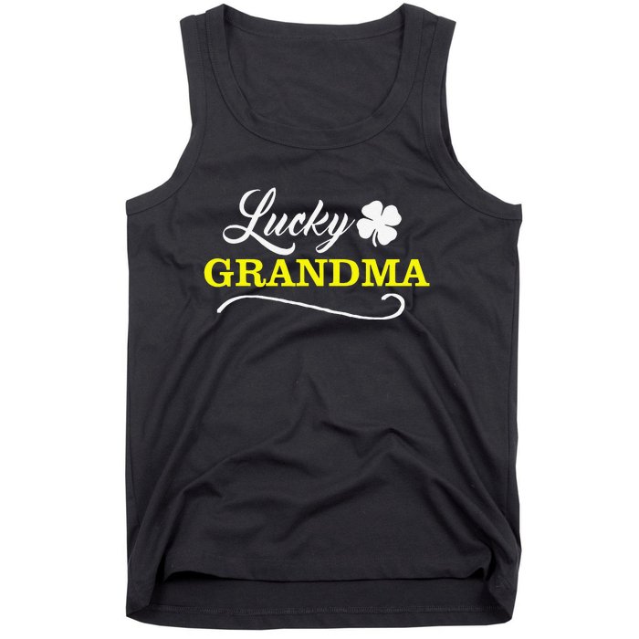 LUCKY GRANDMA Fun Family Saint Patrick's Day Holiday Tank Top