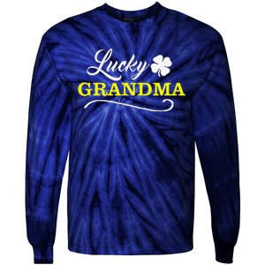 LUCKY GRANDMA Fun Family Saint Patrick's Day Holiday Tie-Dye Long Sleeve Shirt