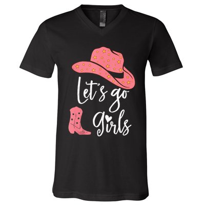 Lets Go Funny Lets Go Lets Go V-Neck T-Shirt