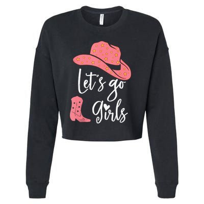 Lets Go Funny Lets Go Lets Go Cropped Pullover Crew
