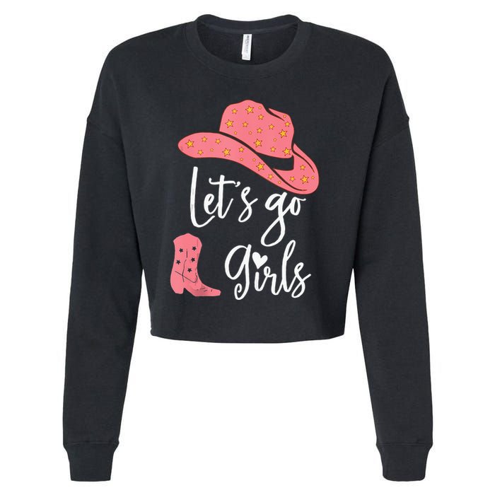 Lets Go Funny Lets Go Lets Go Cropped Pullover Crew