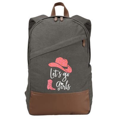 Lets Go Funny Lets Go Lets Go Cotton Canvas Backpack