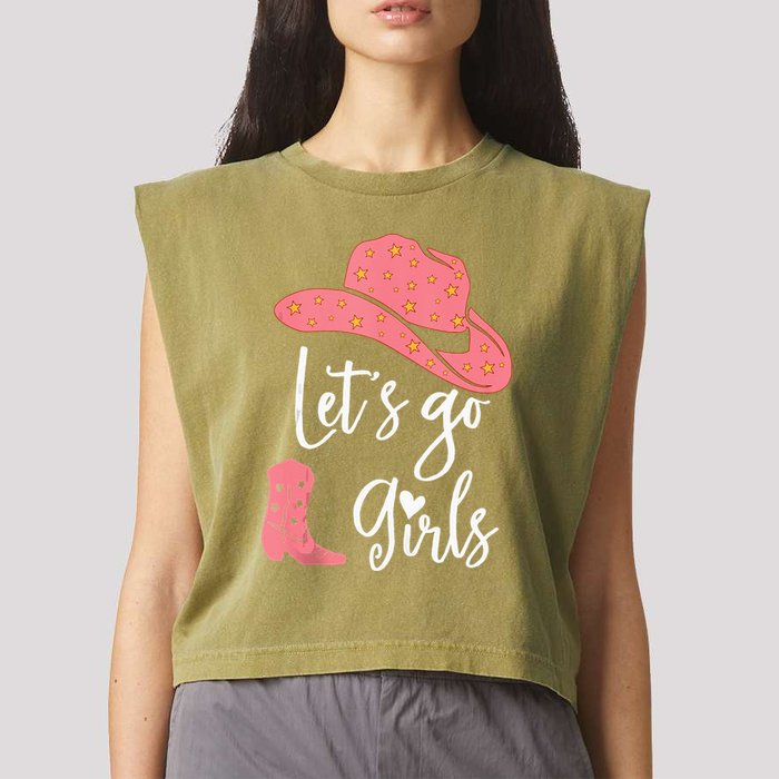 Lets Go Funny Lets Go Lets Go Garment-Dyed Women's Muscle Tee